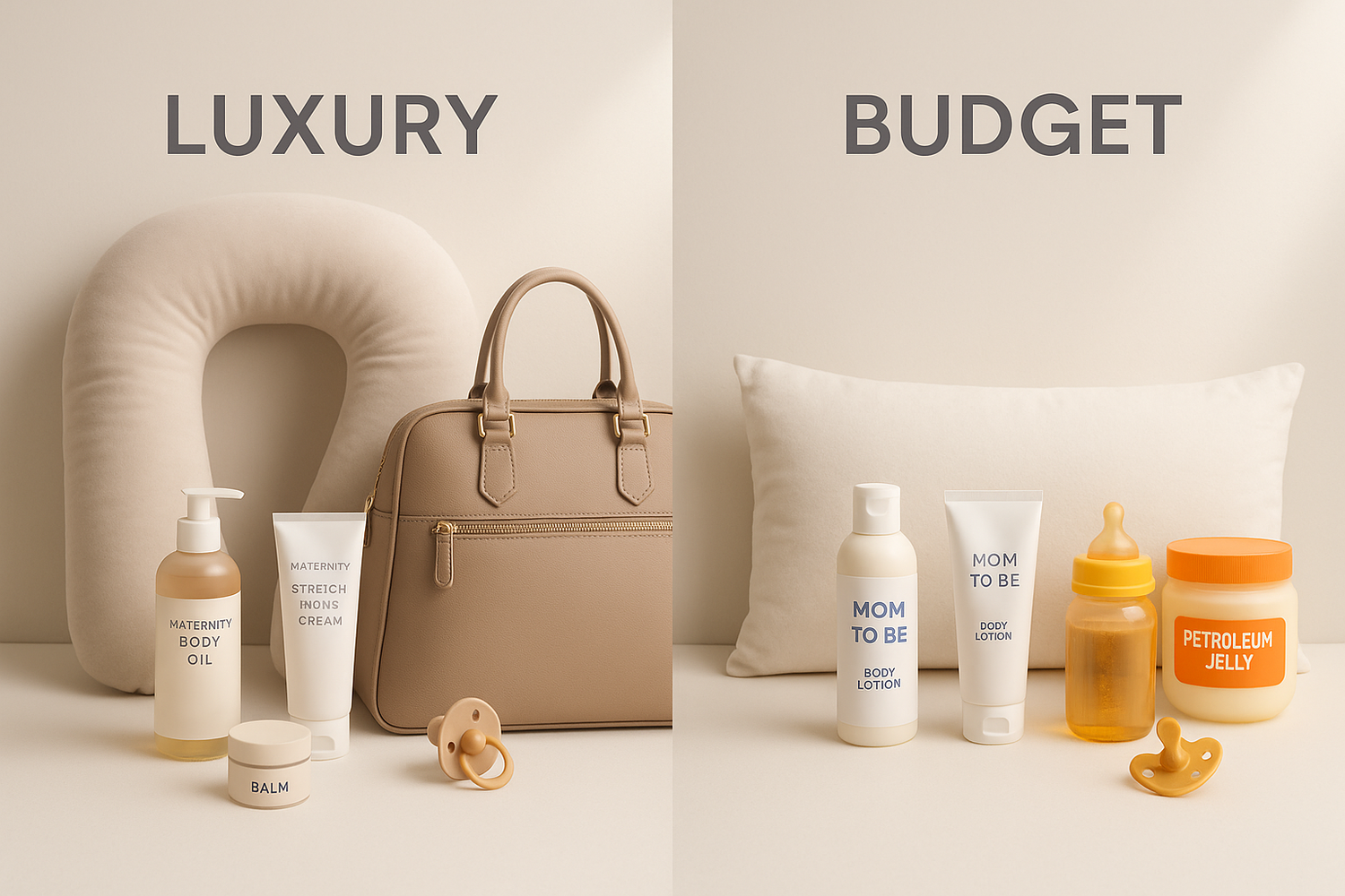 Luxury vs budget pregnancy products compared