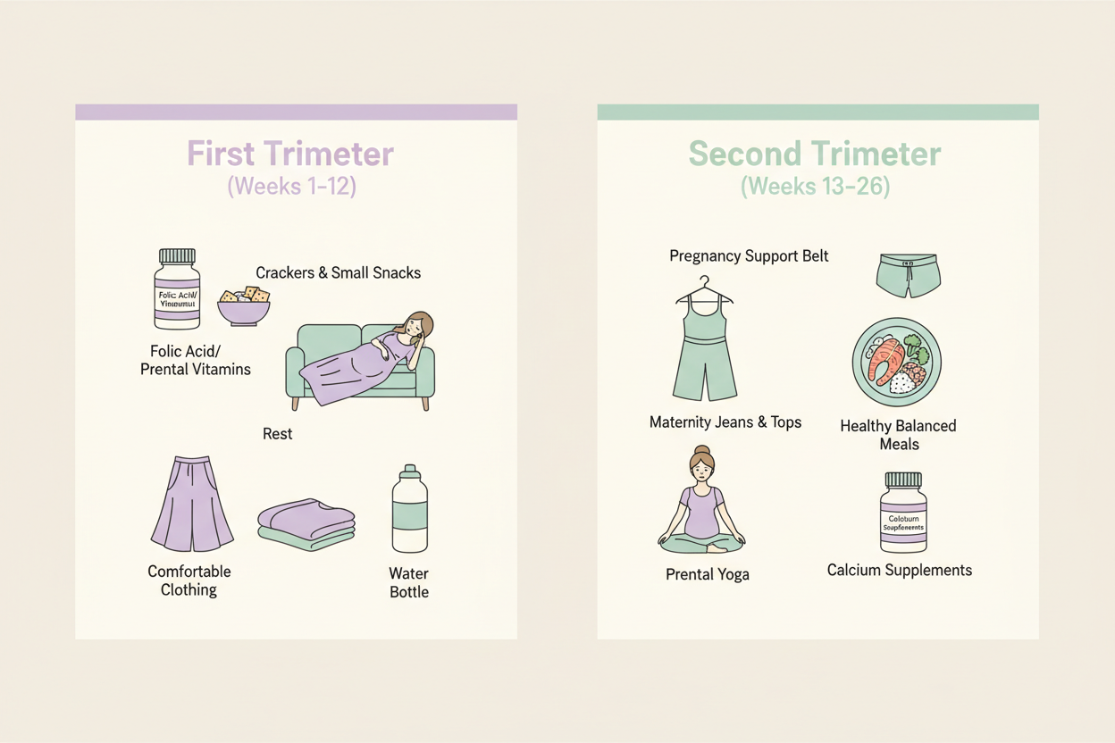 First Trimester vs Second Trimester Needs – Rumbly 💜